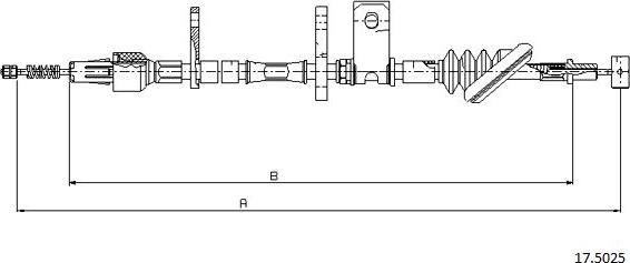 Cabor 17.5025 - Kabel, dayanacaq əyləci furqanavto.az