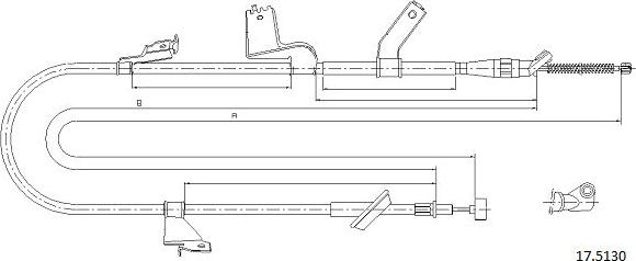 Cabor 17.5130 - Kabel, dayanacaq əyləci furqanavto.az