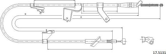 Cabor 17.5131 - Kabel, dayanacaq əyləci furqanavto.az