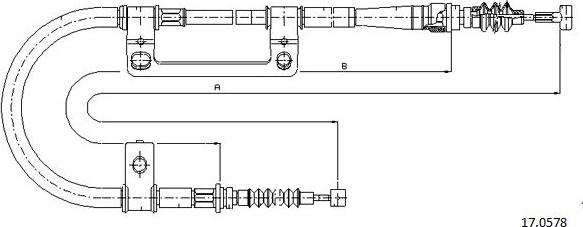 Cabor 17.0578 - Kabel, dayanacaq əyləci furqanavto.az