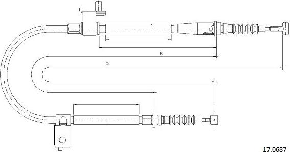 Cabor 17.0687 - Kabel, dayanacaq əyləci furqanavto.az