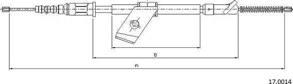 Cabor 17.0014 - Kabel, dayanacaq əyləci furqanavto.az