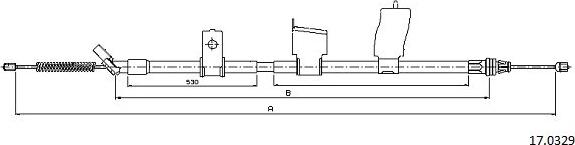 Cabor 17.0329 - Kabel, dayanacaq əyləci furqanavto.az