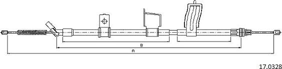 Cabor 17.0328 - Kabel, dayanacaq əyləci furqanavto.az