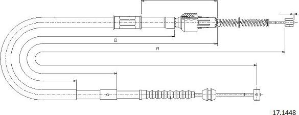 Cabor 17.1448 - Kabel, dayanacaq əyləci furqanavto.az