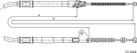 Cabor 17.1414 - Kabel, dayanacaq əyləci furqanavto.az