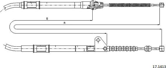 Cabor 17.1413 - Kabel, dayanacaq əyləci furqanavto.az