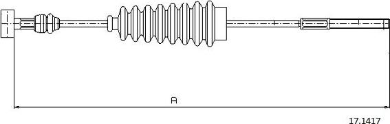 Cabor 17.1417 - Kabel, dayanacaq əyləci furqanavto.az