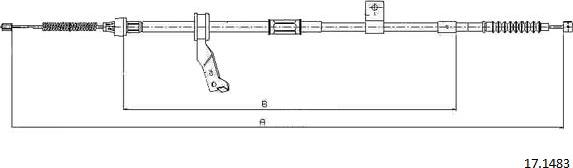 Cabor 17.1483 - Kabel, dayanacaq əyləci furqanavto.az