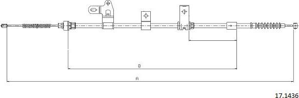 Cabor 17.1436 - Kabel, dayanacaq əyləci furqanavto.az