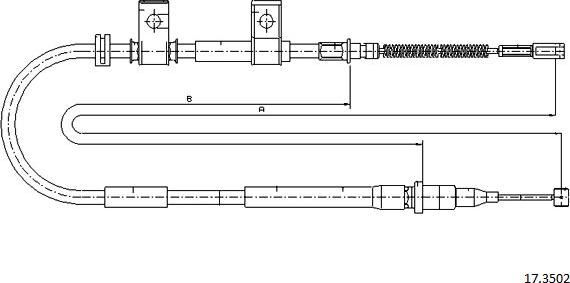 Cabor 17.3502 - Kabel, dayanacaq əyləci furqanavto.az