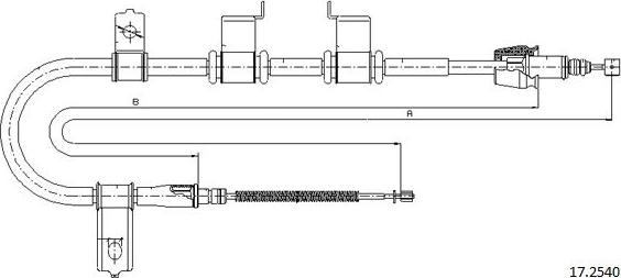 Cabor 17.2540 - Kabel, dayanacaq əyləci furqanavto.az