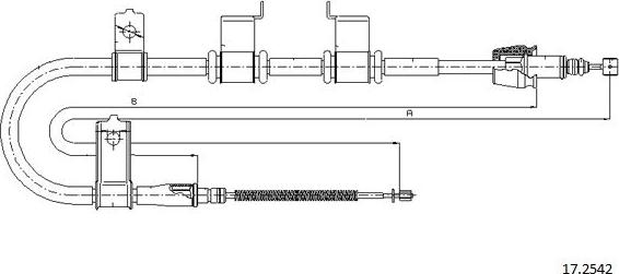 Cabor 17.2542 - Kabel, dayanacaq əyləci furqanavto.az