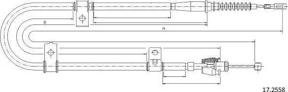 Cabor 17.2558 - Kabel, dayanacaq əyləci furqanavto.az