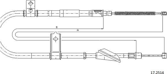 Cabor 17.2514 - Kabel, dayanacaq əyləci furqanavto.az