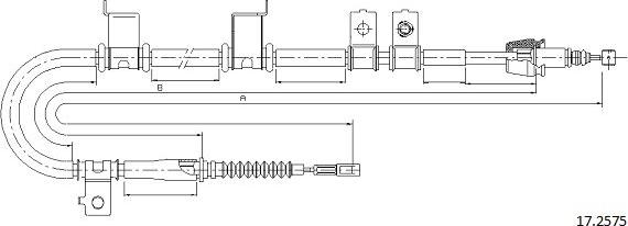 Cabor 17.2575 - Kabel, dayanacaq əyləci furqanavto.az
