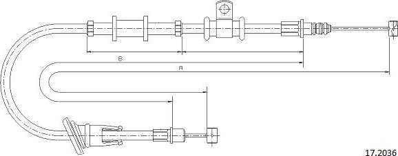 Cabor 17.2036 - Kabel, dayanacaq əyləci furqanavto.az