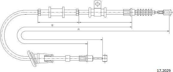 Cabor 17.2029 - Kabel, dayanacaq əyləci furqanavto.az