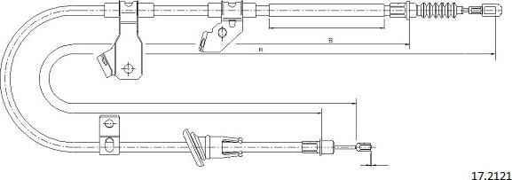 Cabor 17.2121 - Kabel, dayanacaq əyləci furqanavto.az