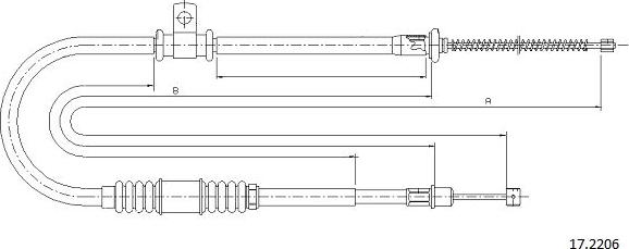 Cabor 17.2206 - Kabel, dayanacaq əyləci furqanavto.az