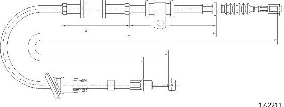 Cabor 17.2211 - Kabel, dayanacaq əyləci furqanavto.az