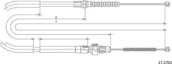 Cabor 17.2702 - Kabel, dayanacaq əyləci furqanavto.az