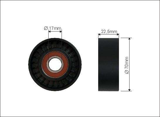 Caffaro 06-00 - Yönləndirmə / Bələdçi Kasnağı, v-yivli kəmər furqanavto.az