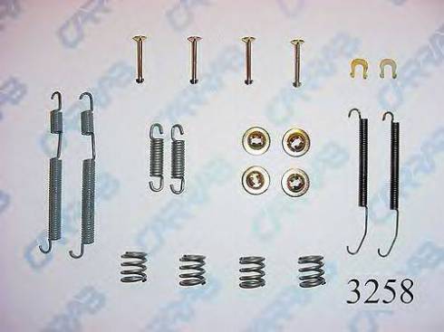 Carrab Brake Parts 3258 - Aksesuar dəsti, əyləc başlıqları furqanavto.az