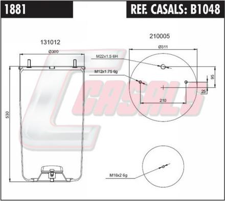 Casals B1048 - Körük, pnevmatik asqı furqanavto.az