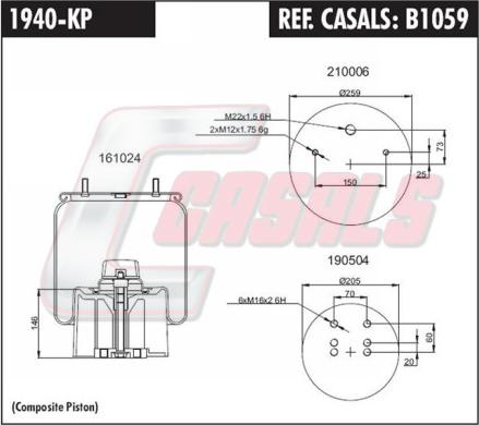 Casals B1059 - Körük, pnevmatik asqı furqanavto.az