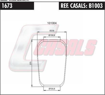 Casals B1003 - Körük, pnevmatik asqı furqanavto.az