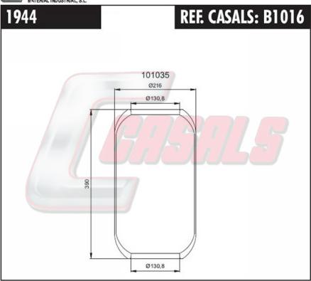 Casals B1016 - Körük, pnevmatik asqı furqanavto.az