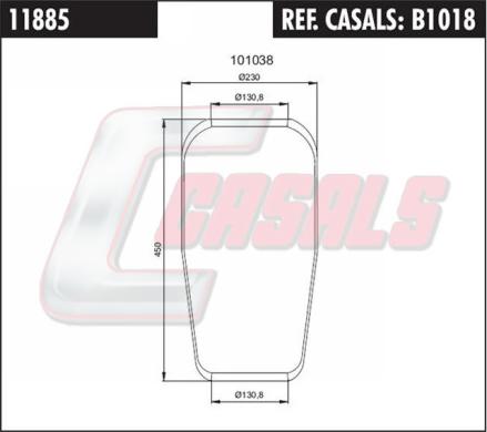 Casals B1018 - Körük, pnevmatik asqı furqanavto.az