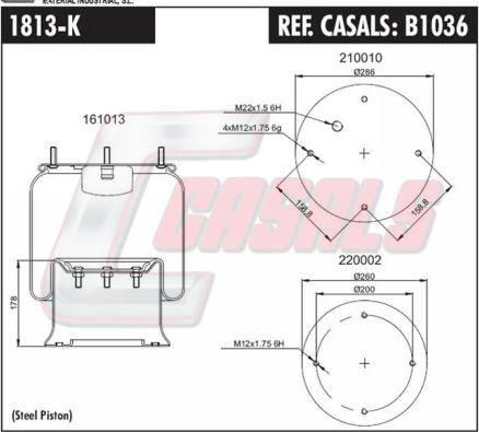 Casals B1036 - Körük, pnevmatik asqı furqanavto.az