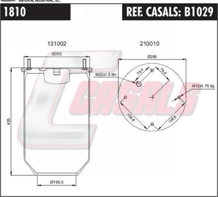 Casals B1029 - Körük, pnevmatik asqı furqanavto.az