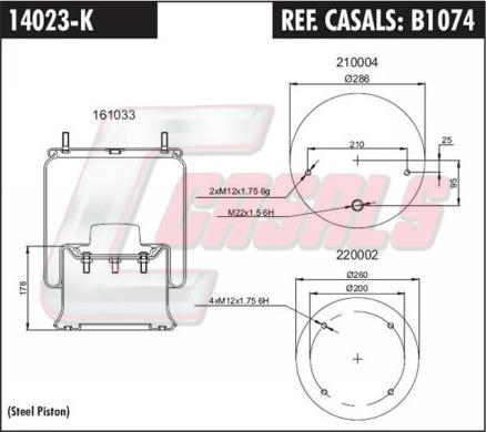 Casals B1074 - Körük, pnevmatik asqı furqanavto.az