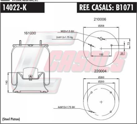 Casals B1071 - Körük, pnevmatik asqı furqanavto.az