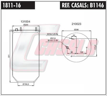 Casals B1146 - Körük, pnevmatik asqı furqanavto.az