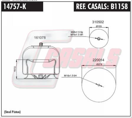 Casals B1158 - Körük, pnevmatik asqı furqanavto.az