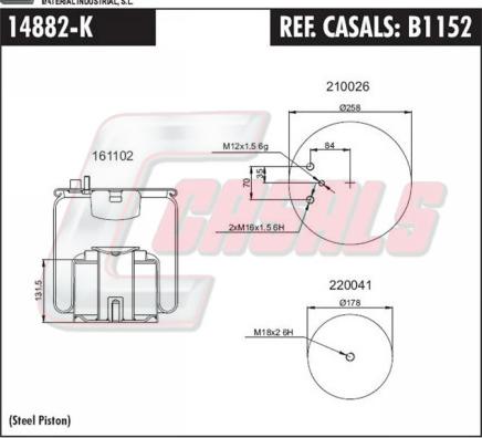 Casals B1152 - Körük, pnevmatik asqı furqanavto.az