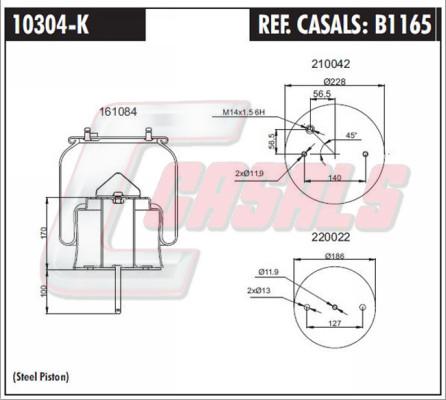 Casals B1165 - Körük, pnevmatik asqı furqanavto.az