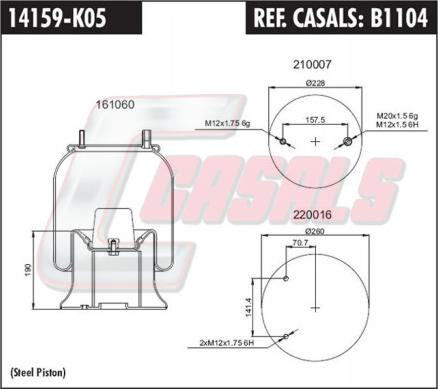 Casals B1104 - Körük, pnevmatik asqı furqanavto.az