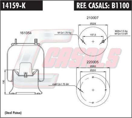 Casals B1100 - Körük, pnevmatik asqı furqanavto.az