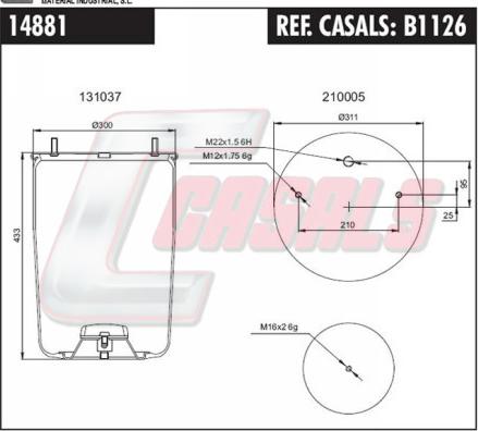 Casals B1126 - Körük, pnevmatik asqı furqanavto.az