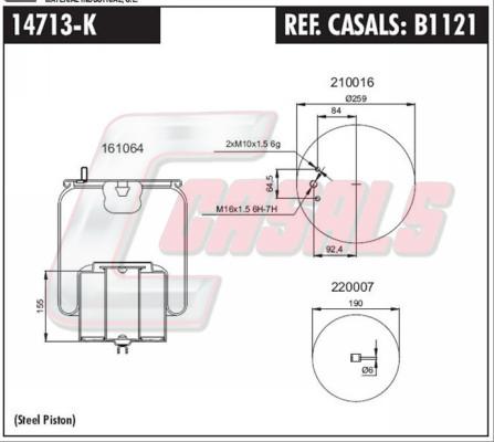 Casals B1121 - Körük, pnevmatik asqı furqanavto.az