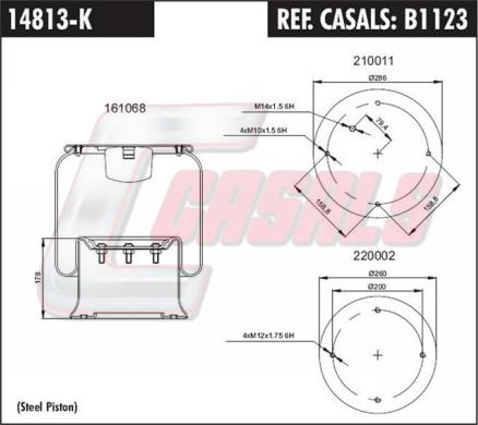 Casals B1123 - Körük, pnevmatik asqı furqanavto.az