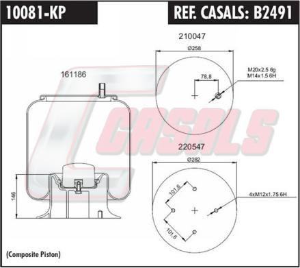 Casals B2491 - Körük, pnevmatik asqı furqanavto.az