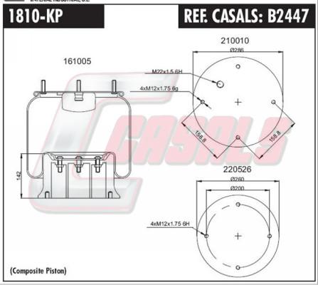 Casals B2447 - Körük, pnevmatik asqı furqanavto.az