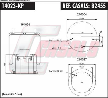 Casals B2455 - Körük, pnevmatik asqı furqanavto.az