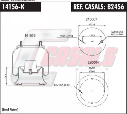 Casals B2456 - Körük, pnevmatik asqı furqanavto.az